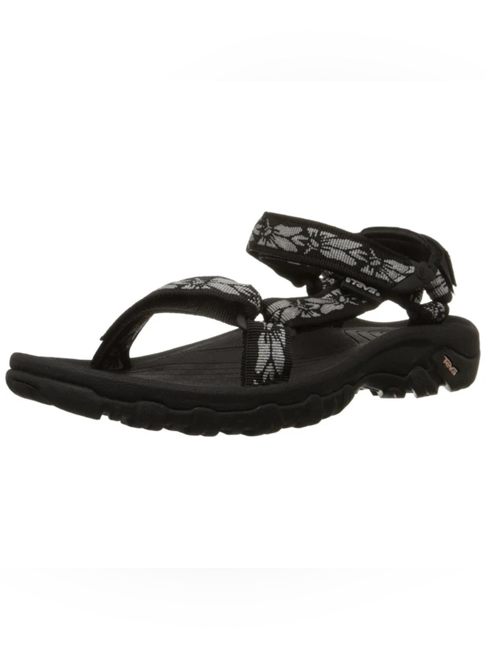Teva Women's Hurricane 4 Sport Sandals Black floral print size 8